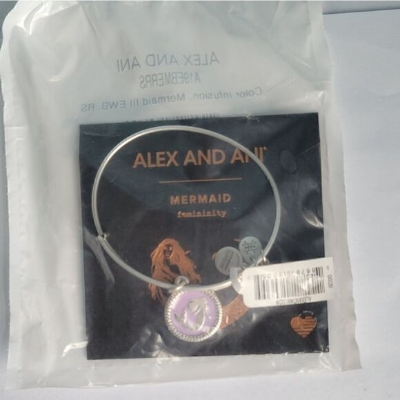 Alex and Ani Women's Color Infusion Mermaid Charm Bangle Bracelet - Picture 1 of 6
